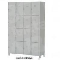 ARMARIO GUARDA-VOLUMES 20 PORTAS CINZA