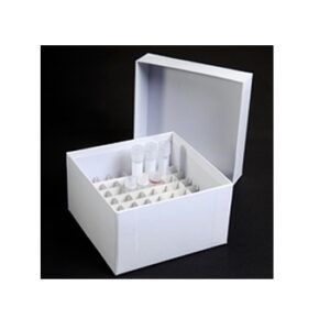 CAIXA FIBRA DE PAPELAO P/ 49 TUBOS 15ML