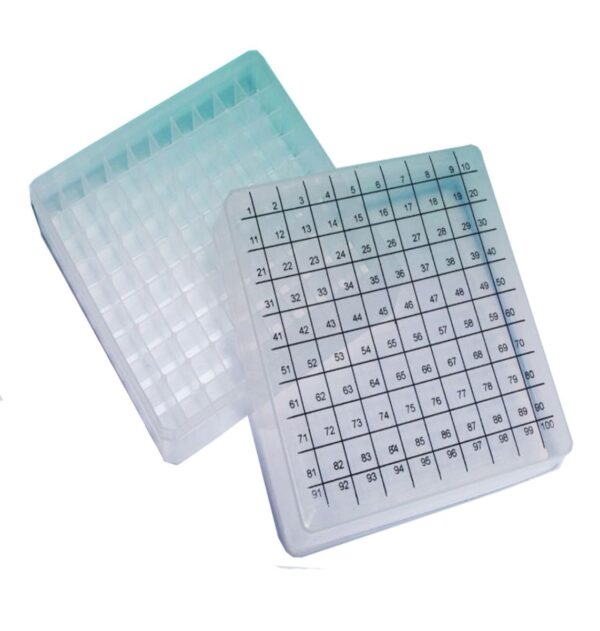 CAIXA/RACK TUBO CRIOGENICO - 100 TUBOS